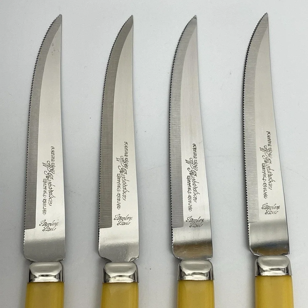 Westall Richardson Forever Sharp Bakelite Handle Set Of 4 Stainless Bread Knife